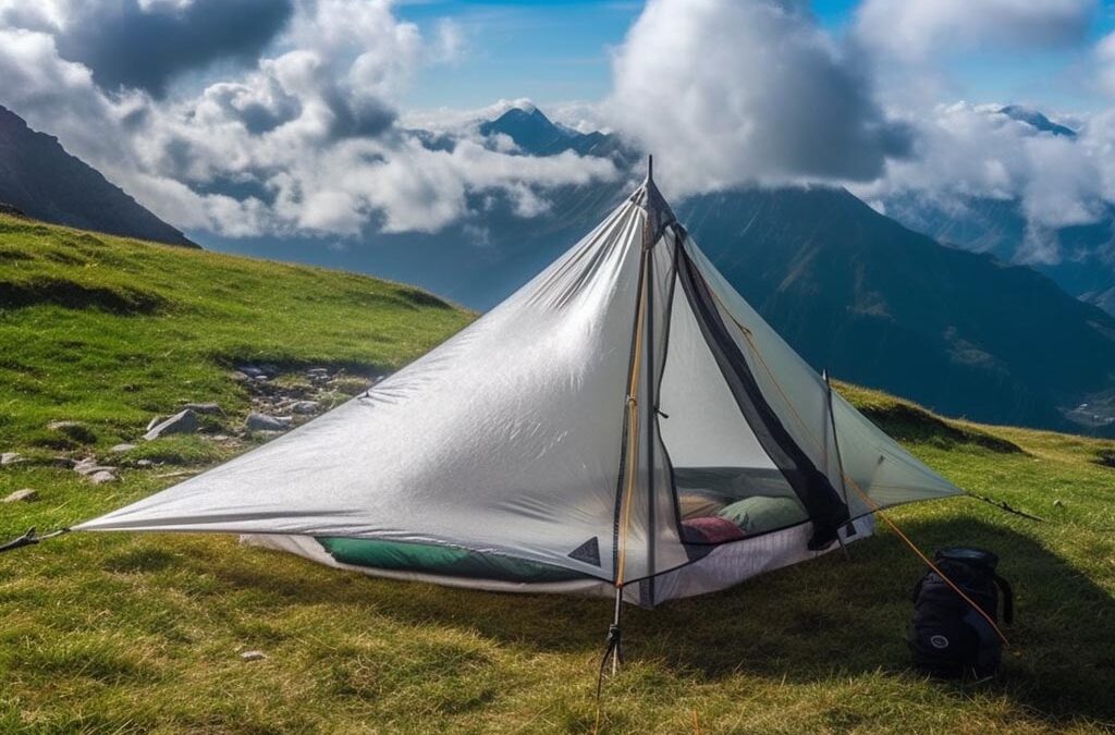 Super Cool Ultralight tent while backpacking
