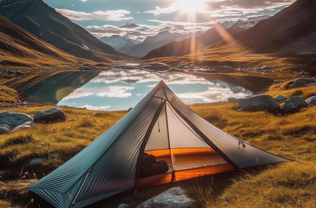 A stunning feature image showcasing a solo tent amidst breathtaking natural scenery, capturing the essence of adventurous solitude